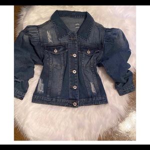 Puff Sleeve Denim Jacket